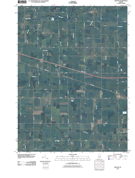 2010 Inwood, in - Indiana - USGS Topographic Map
