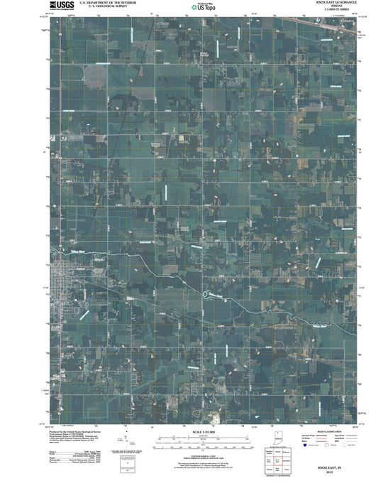 2010 Knox East, in - Indiana - USGS Topographic Map
