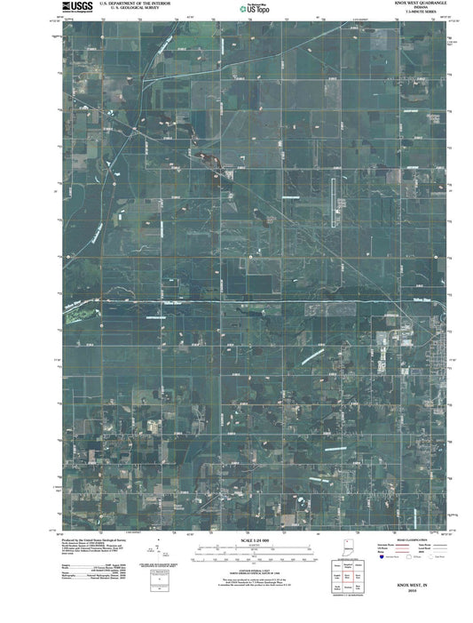 2010 Knox West, in - Indiana - USGS Topographic Map