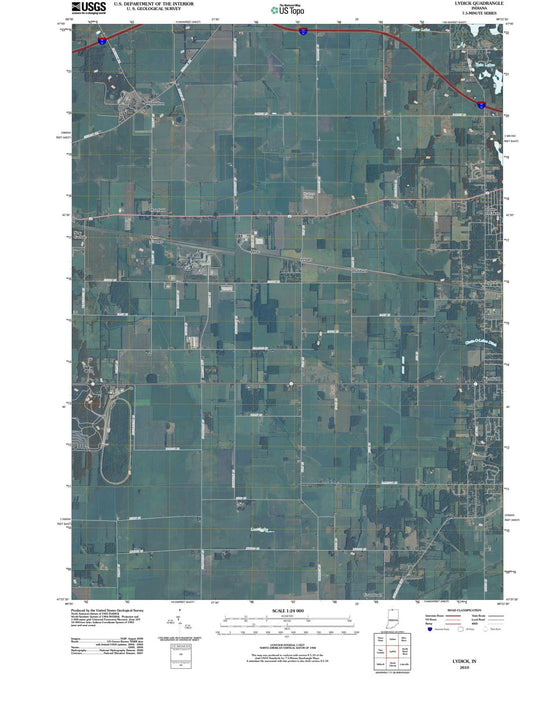2010 Lydick, in - Indiana - USGS Topographic Map