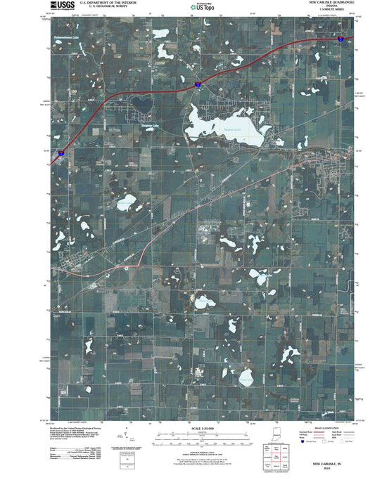 2010 New Carlisle, in - Indiana - USGS Topographic Map