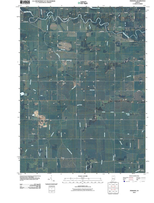 2010 Pershing, in - Indiana - USGS Topographic Map