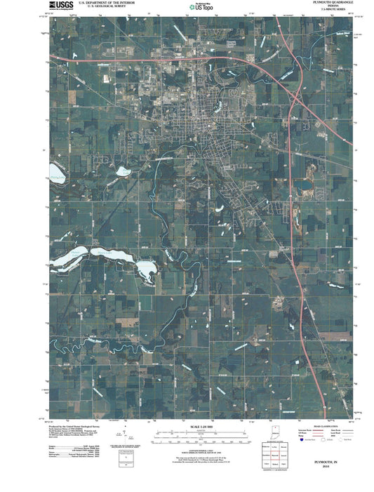 2010 Plymouth, in - Indiana - USGS Topographic Map