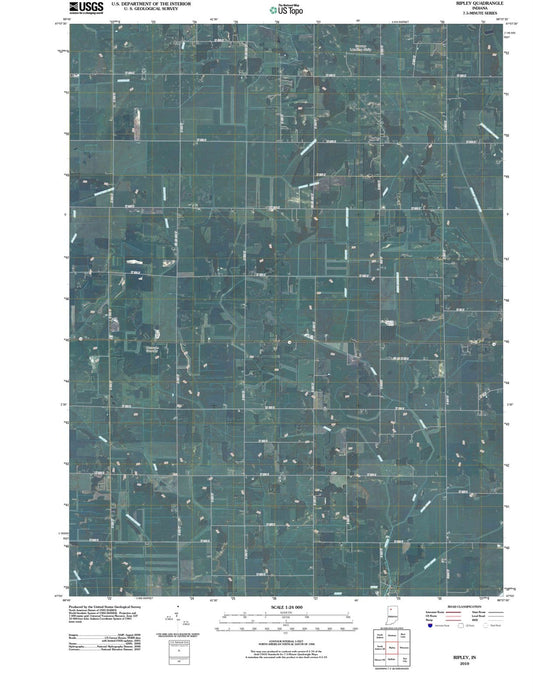 2010 Ripley, in - Indiana - USGS Topographic Map