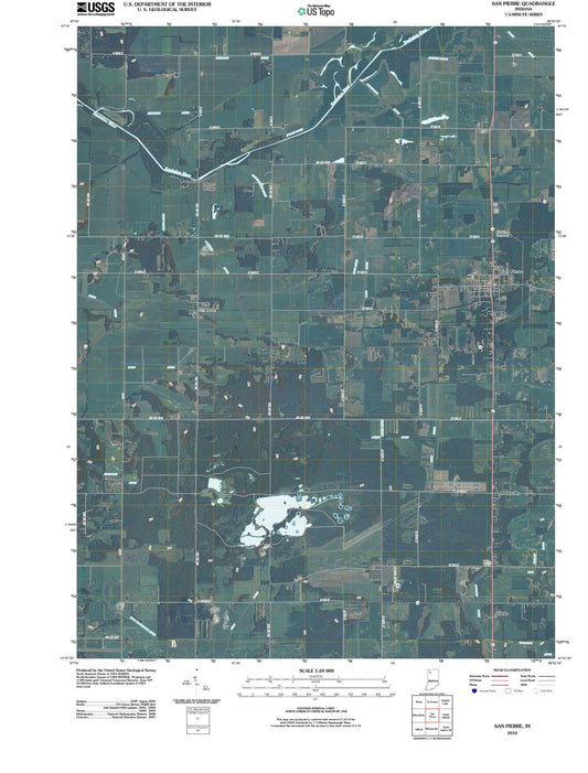 2010 San Pierre, in - Indiana - USGS Topographic Map