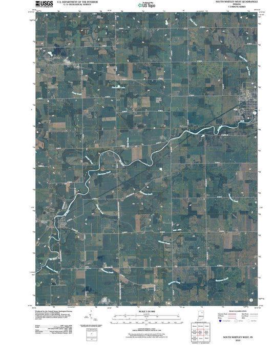 2010 South Whitley West, in - Indiana - USGS Topographic Map