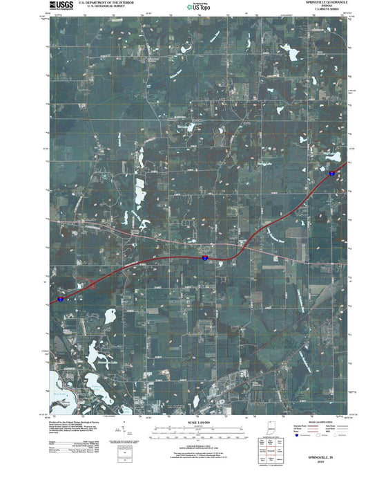 2010 Springville, in - Indiana - USGS Topographic Map