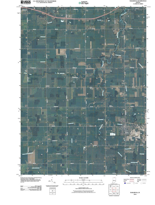 2010 Wakarusa, in - Indiana - USGS Topographic Map