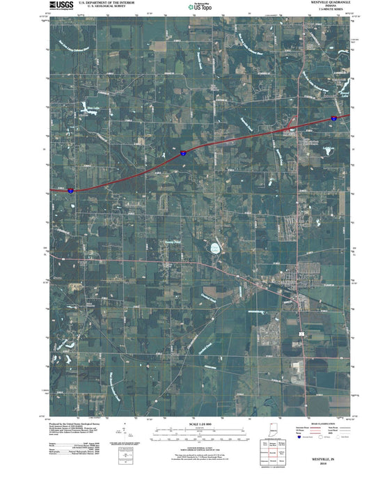2010 Westville, in - Indiana - USGS Topographic Map