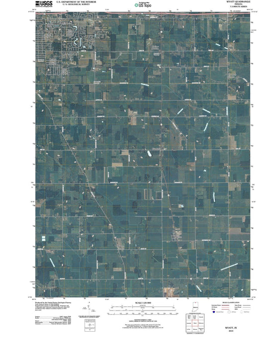 2010 Wyatt, in - Indiana - USGS Topographic Map