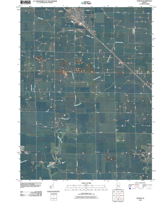2010 Fowler, in - Indiana - USGS Topographic Map