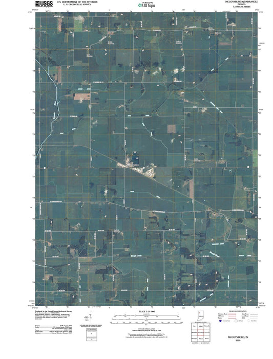 2010 McCoysburg, in - Indiana - USGS Topographic Map