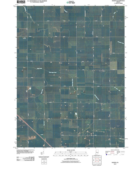 2010 Wadena, in - Indiana - USGS Topographic Map