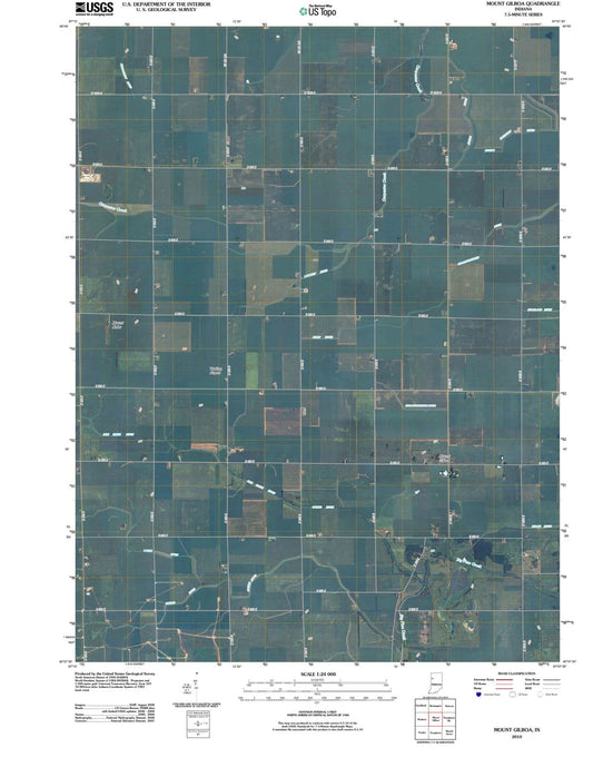 2010 Mount Gilboa, in - Indiana - USGS Topographic Map