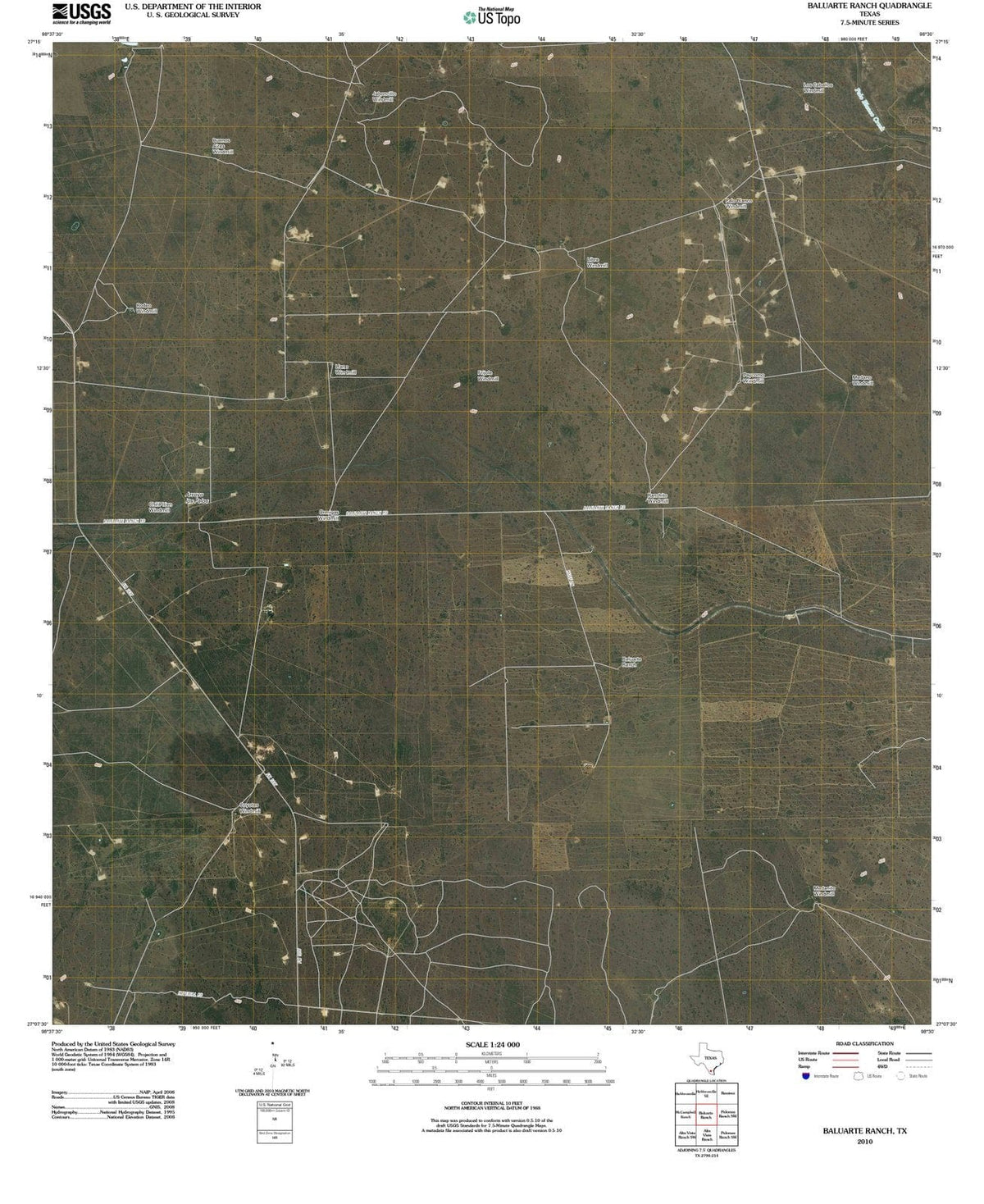 2010 Baluarte Ranch, TX - Texas - USGS Topographic Map