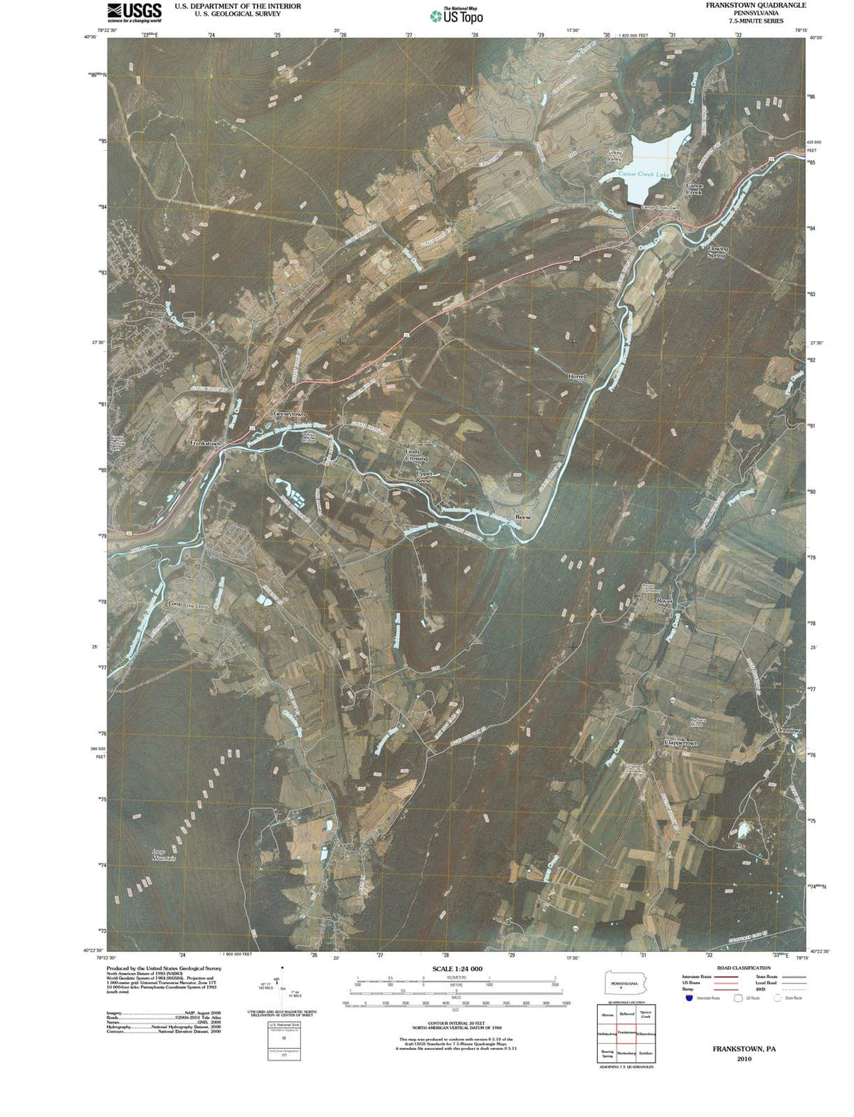 2010 Frankstown, PA - Pennsylvania - USGS Topographic Map