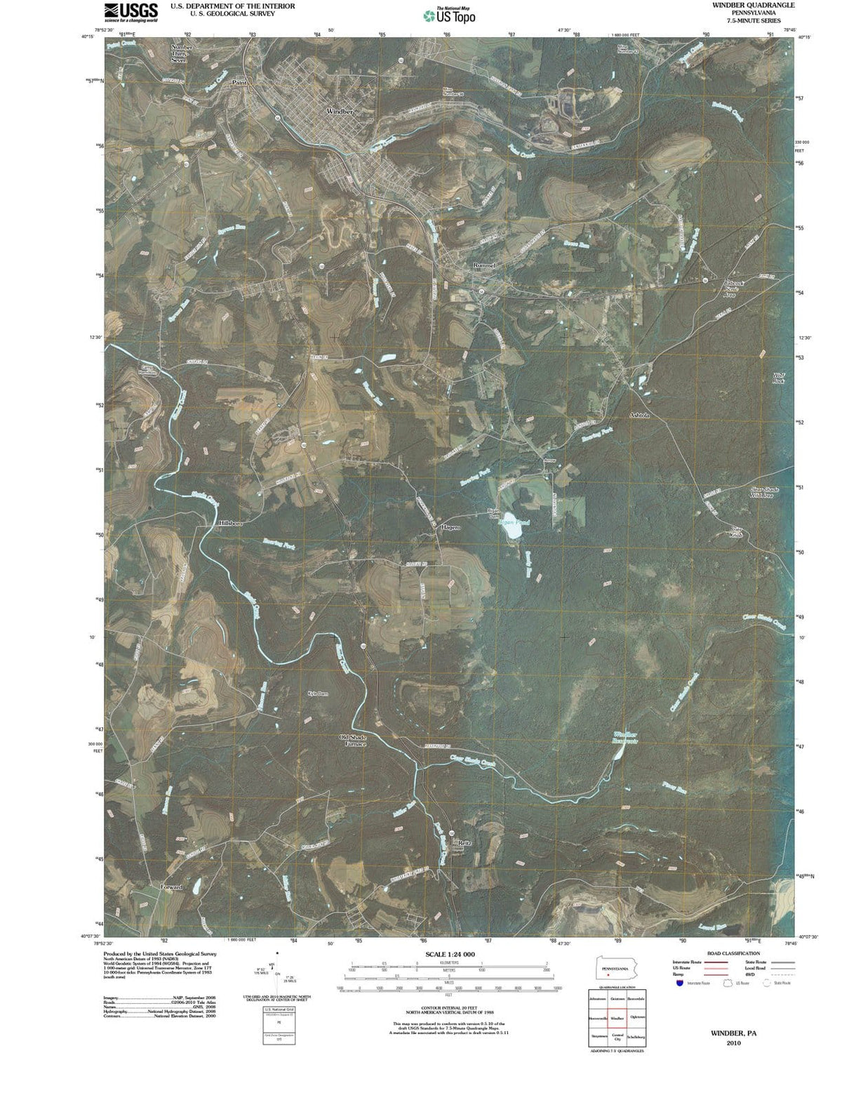 2010 Windber, PA - Pennsylvania - USGS Topographic Map