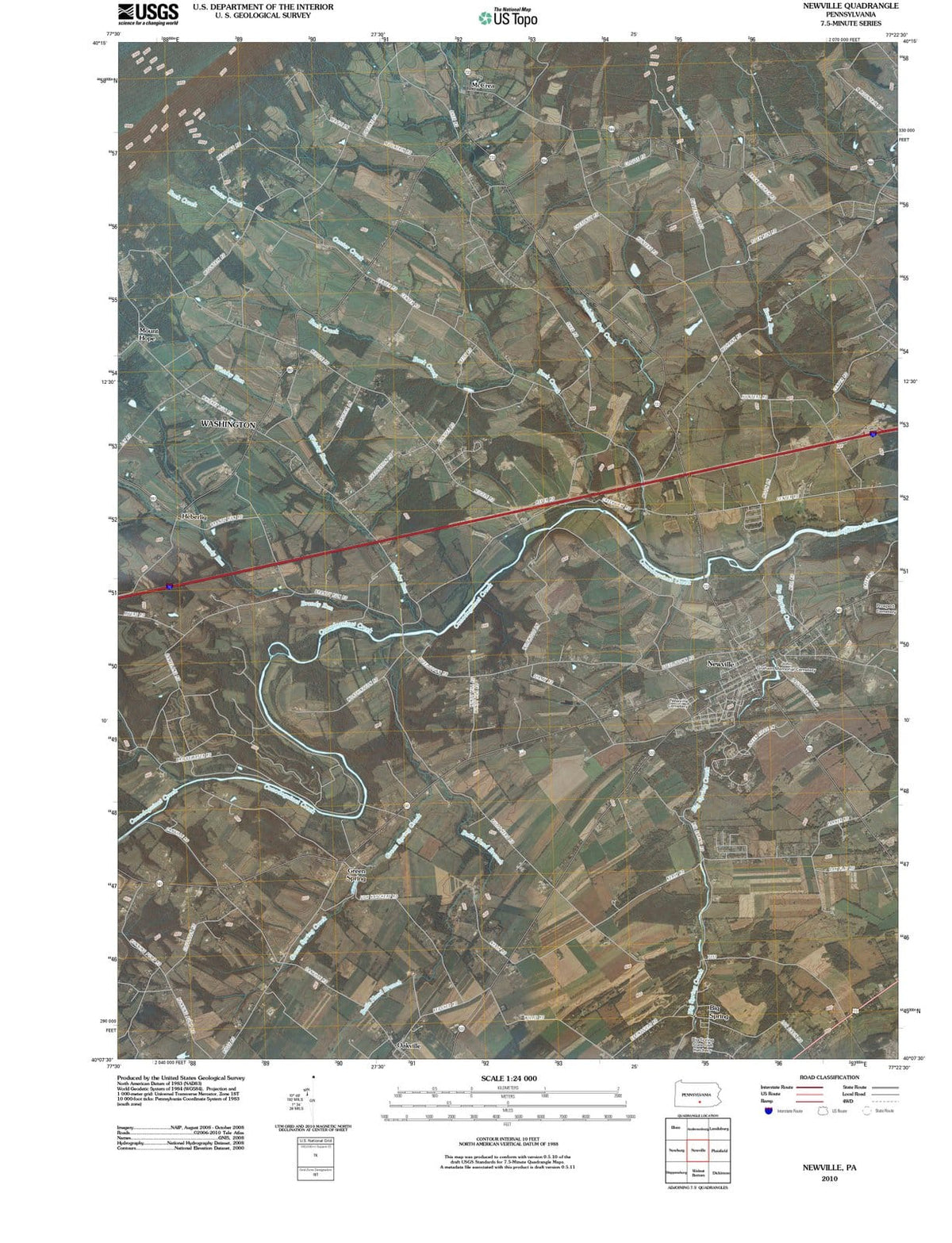 2010 Newville, PA - Pennsylvania - USGS Topographic Map