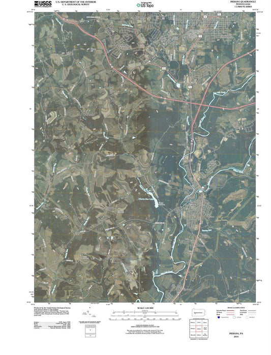 2010 Indiana, PA - Pennsylvania - USGS Topographic Map