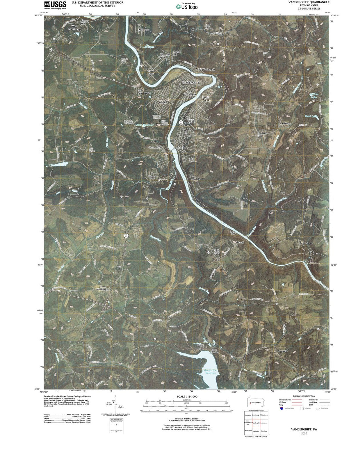 2010 Vandergrift, PA - Pennsylvania - USGS Topographic Map