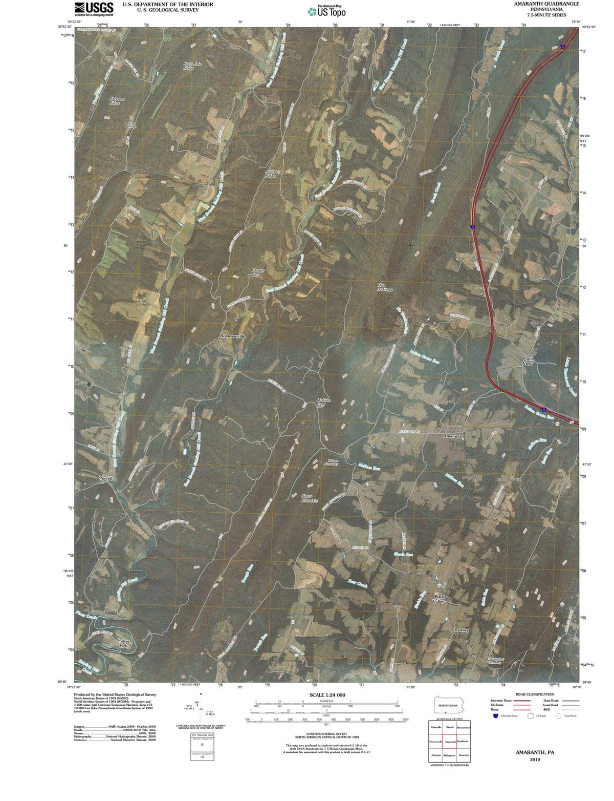 2010 Amaranth, PA - Pennsylvania - USGS Topographic Map