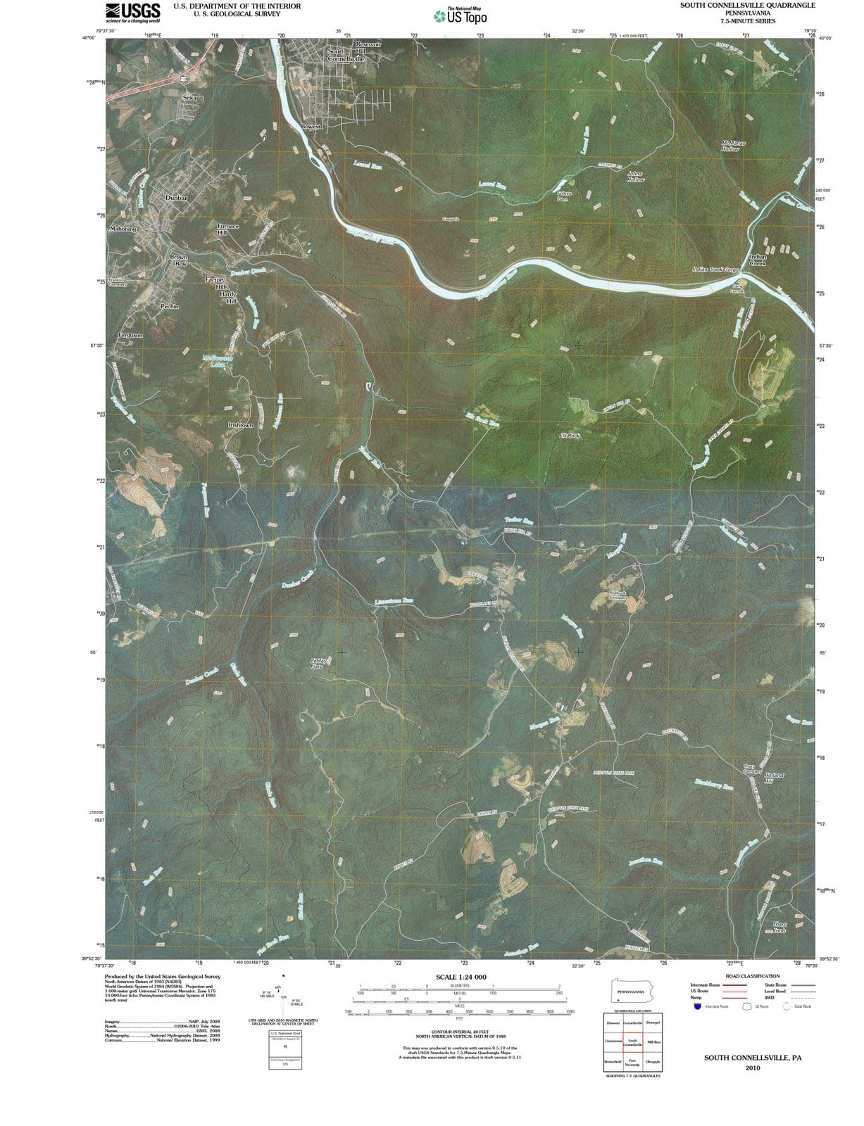 2010 South Connellsville, PA - Pennsylvania - USGS Topographic Map