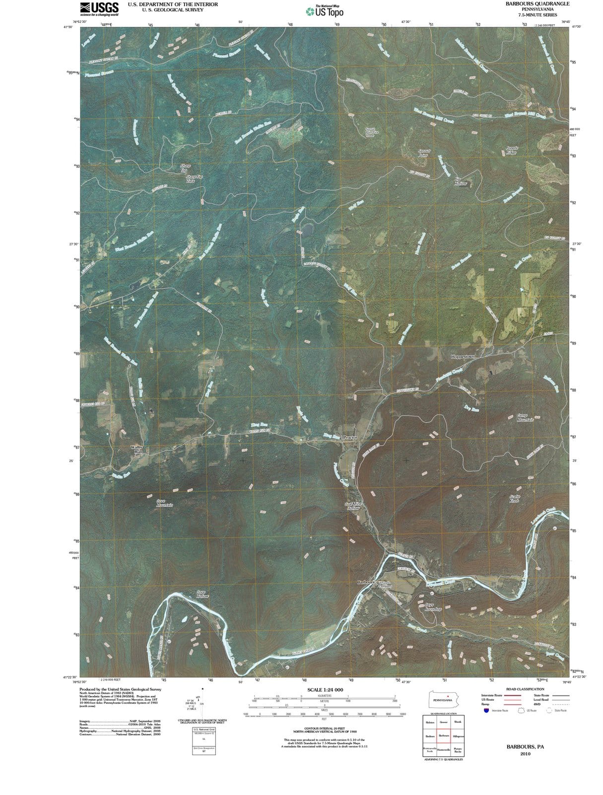 2010 Barbours, PA - Pennsylvania - USGS Topographic Map