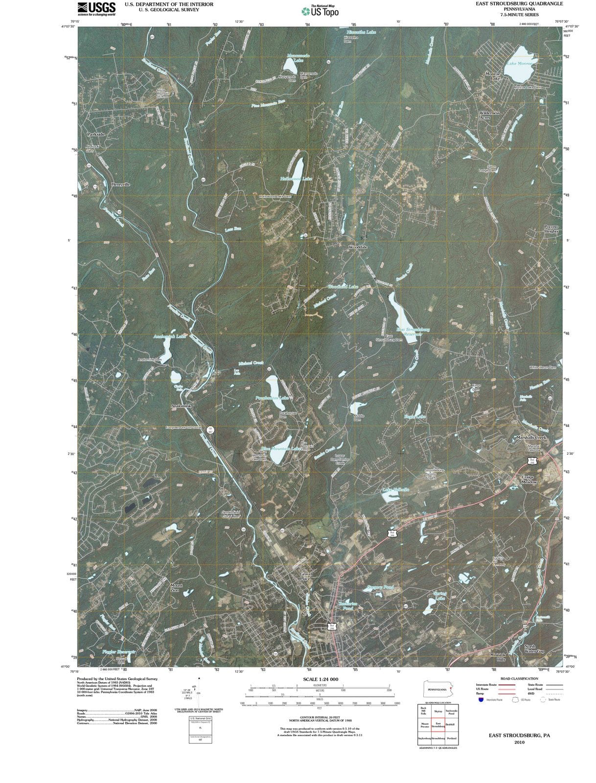 2010 East Stroudsburg, PA - Pennsylvania - USGS Topographic Map