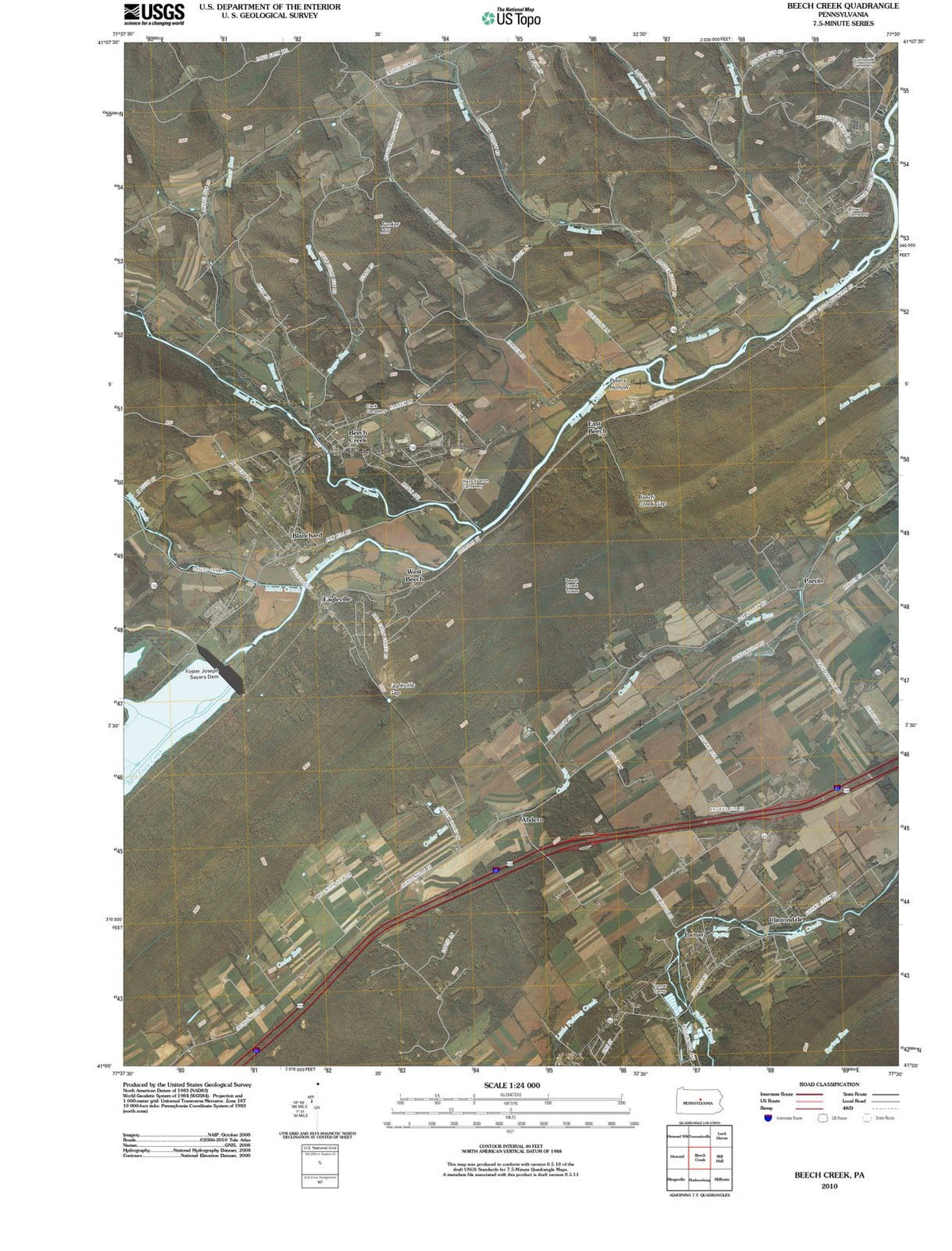 2010 Beech Creek, PA - Pennsylvania - USGS Topographic Map