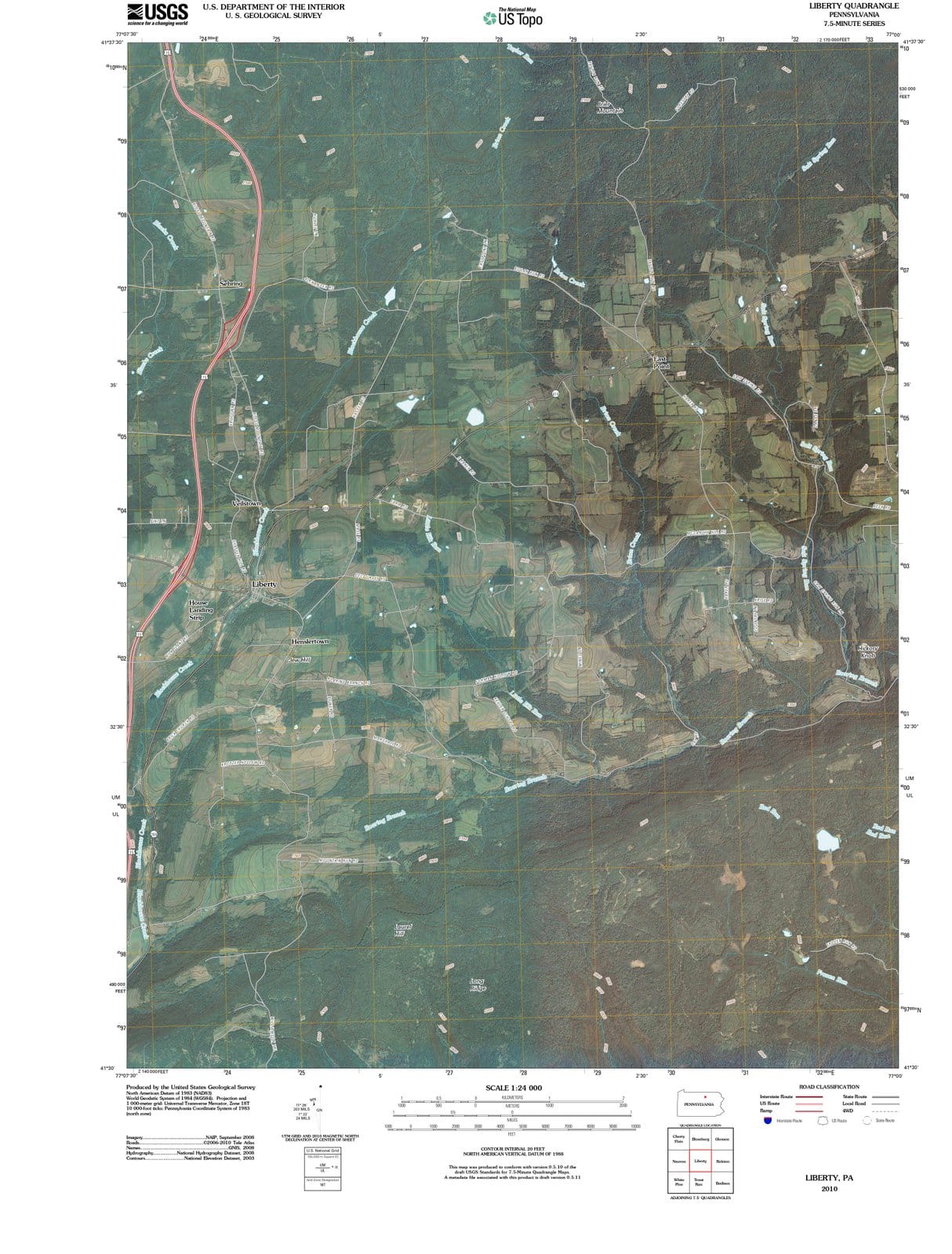 2010 Liberty, PA - Pennsylvania - USGS Topographic Map