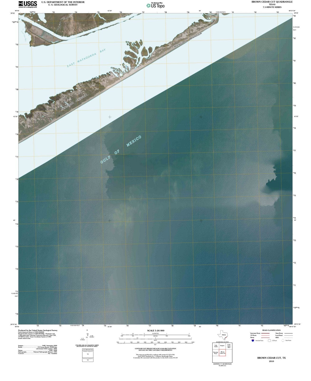 2010 Brown Cedar Cut, TX - Texas - USGS Topographic Map