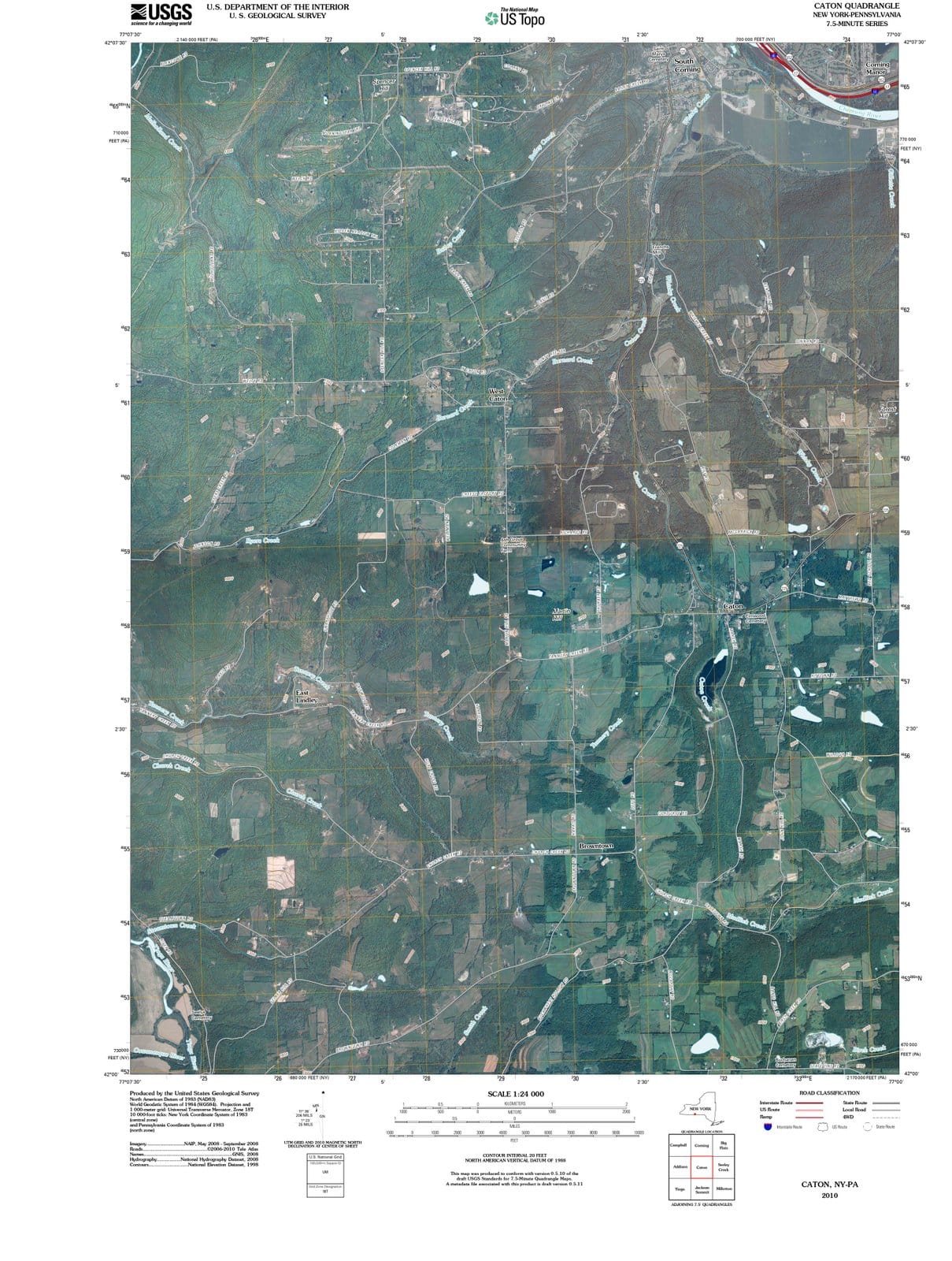 2010 Caton, NY - New York - USGS Topographic Map