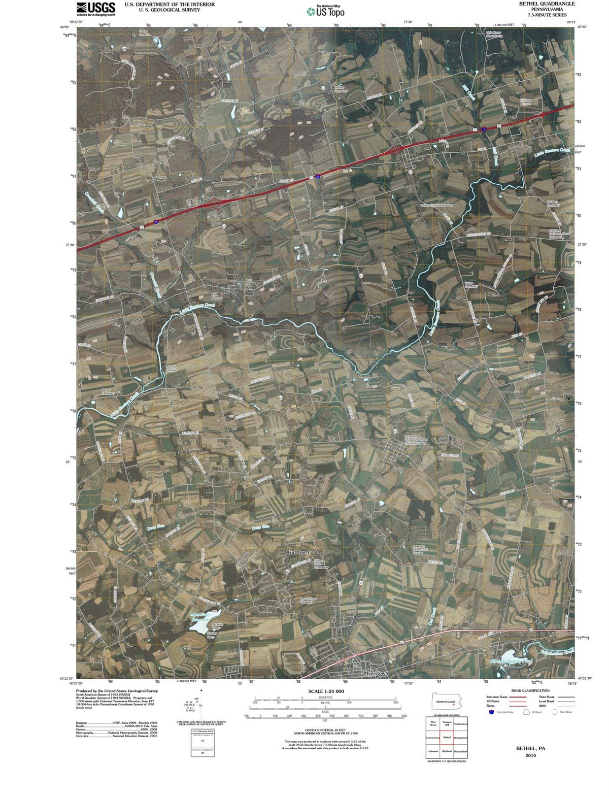 2010 Bethel, PA - Pennsylvania - USGS Topographic Map