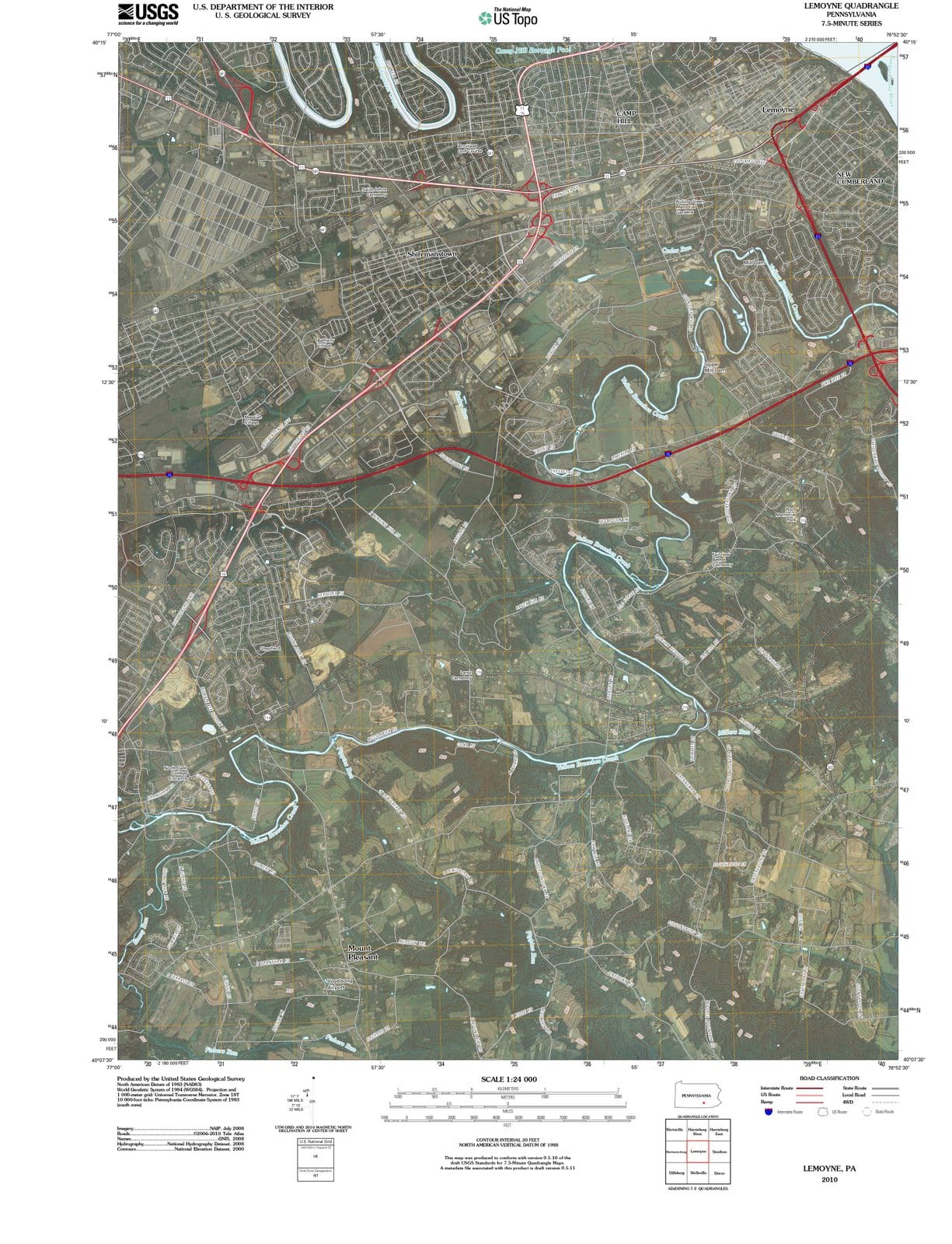 2010 LeMoyne, PA - Pennsylvania - USGS Topographic Map