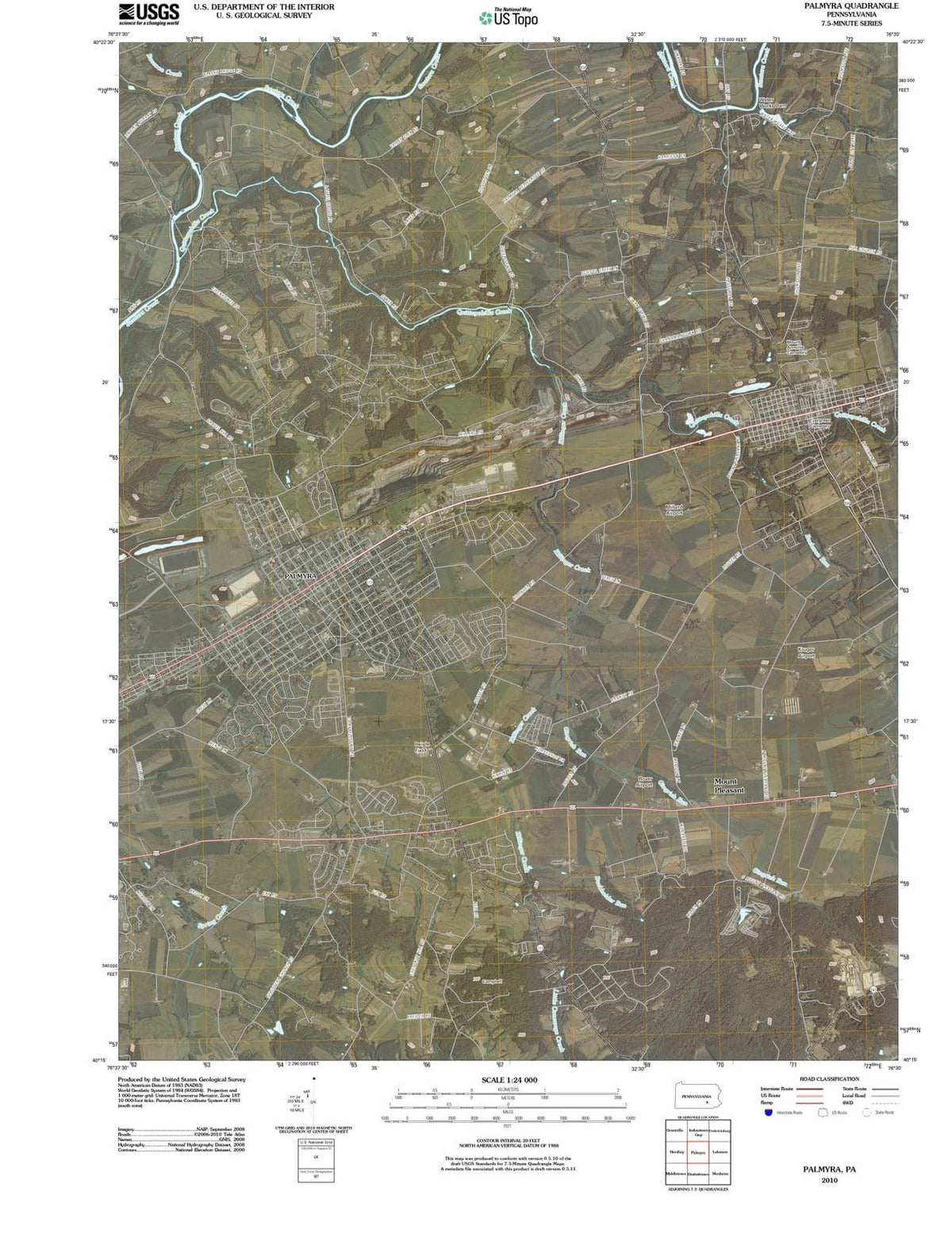2010 Palmyra, PA - Pennsylvania - USGS Topographic Map