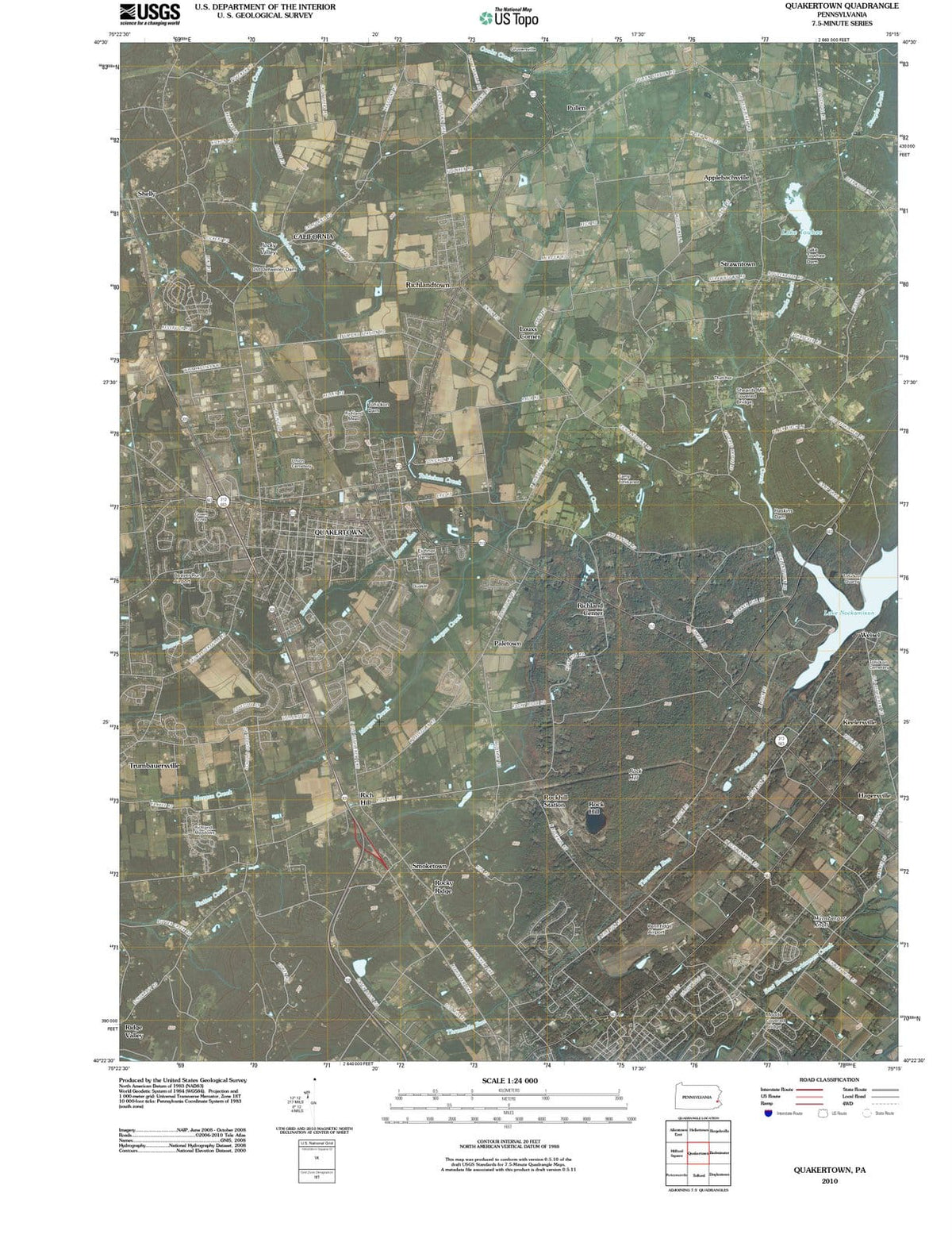 2010 Quakertown, PA - Pennsylvania - USGS Topographic Map