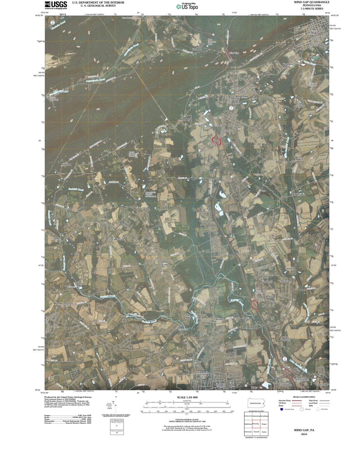 2010 Wind Gap, PA - Pennsylvania - USGS Topographic Map