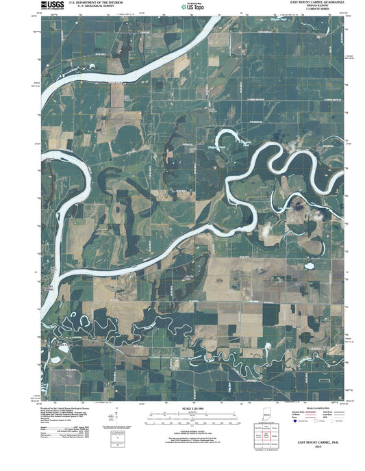 2010 East Mount Carmel, in - Indiana - USGS Topographic Map