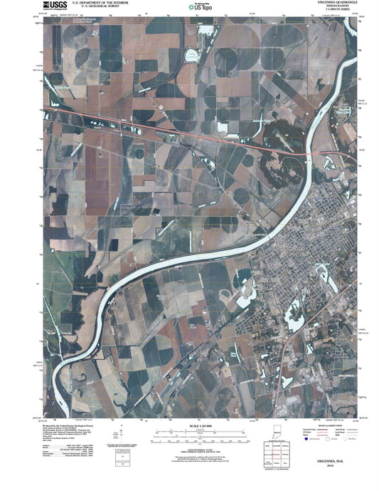 2010 Vincennes, in - Indiana - USGS Topographic Map
