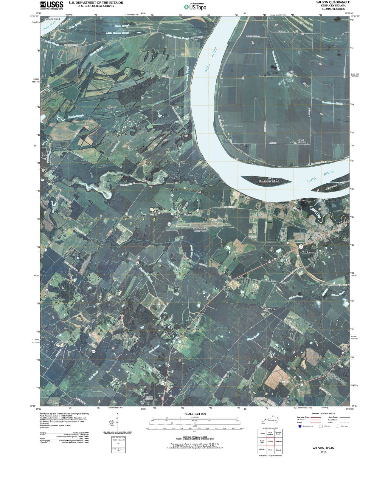 2010 Wilson, KY - Kentucky - USGS Topographic Map