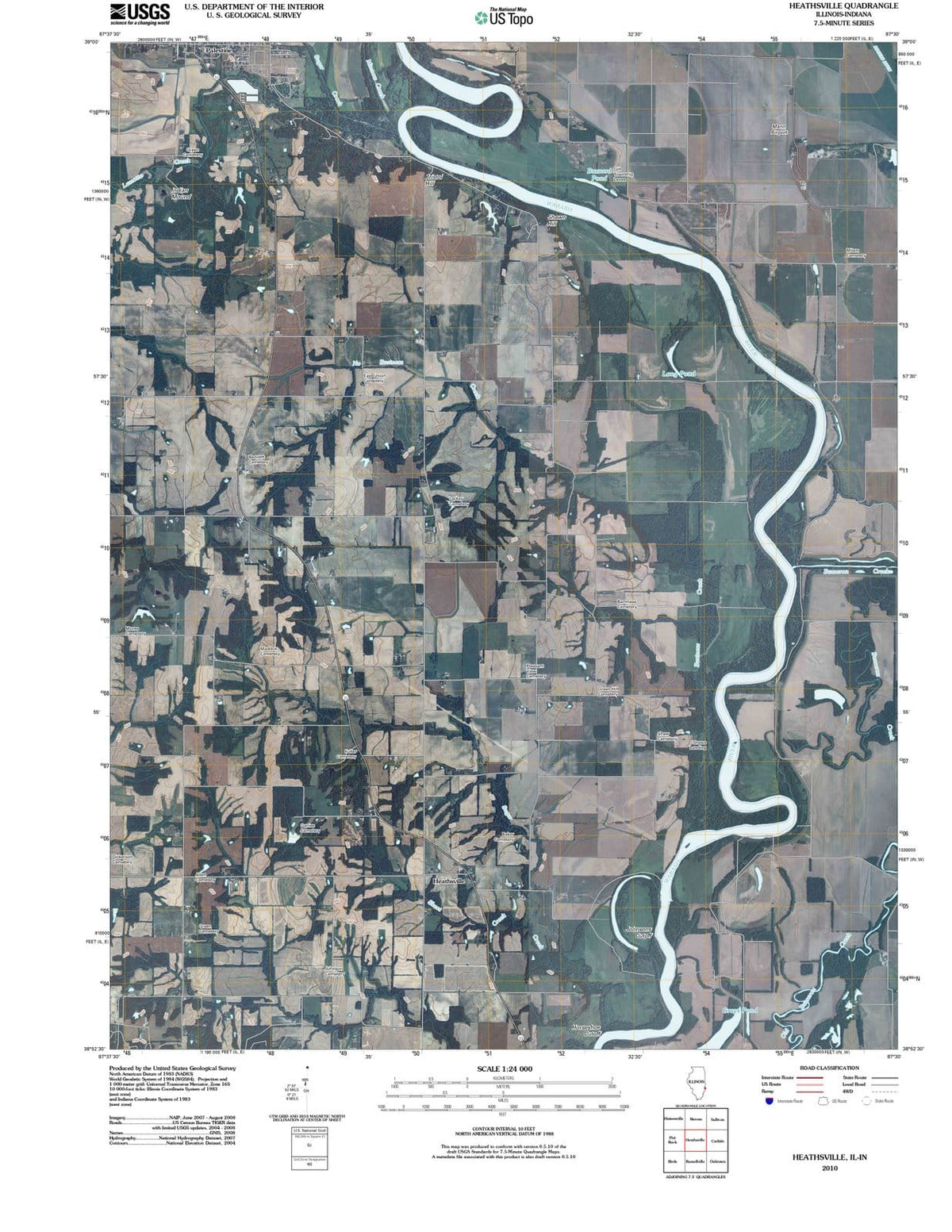 2010 Heathsville, IL - Illinois - USGS Topographic Map