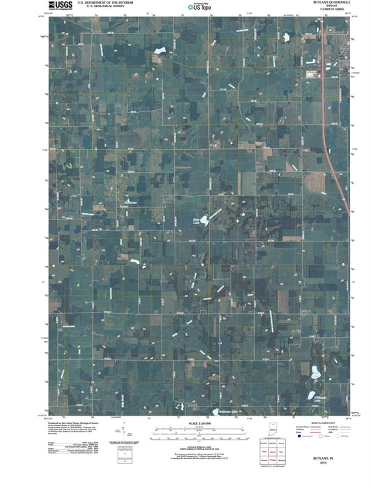 2010 Rutland, in - Indiana - USGS Topographic Map