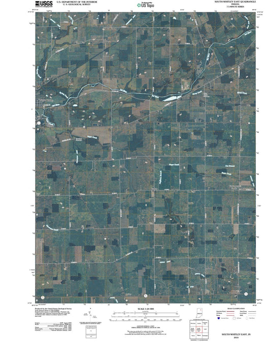 2010 South Whitley East, in - Indiana - USGS Topographic Map