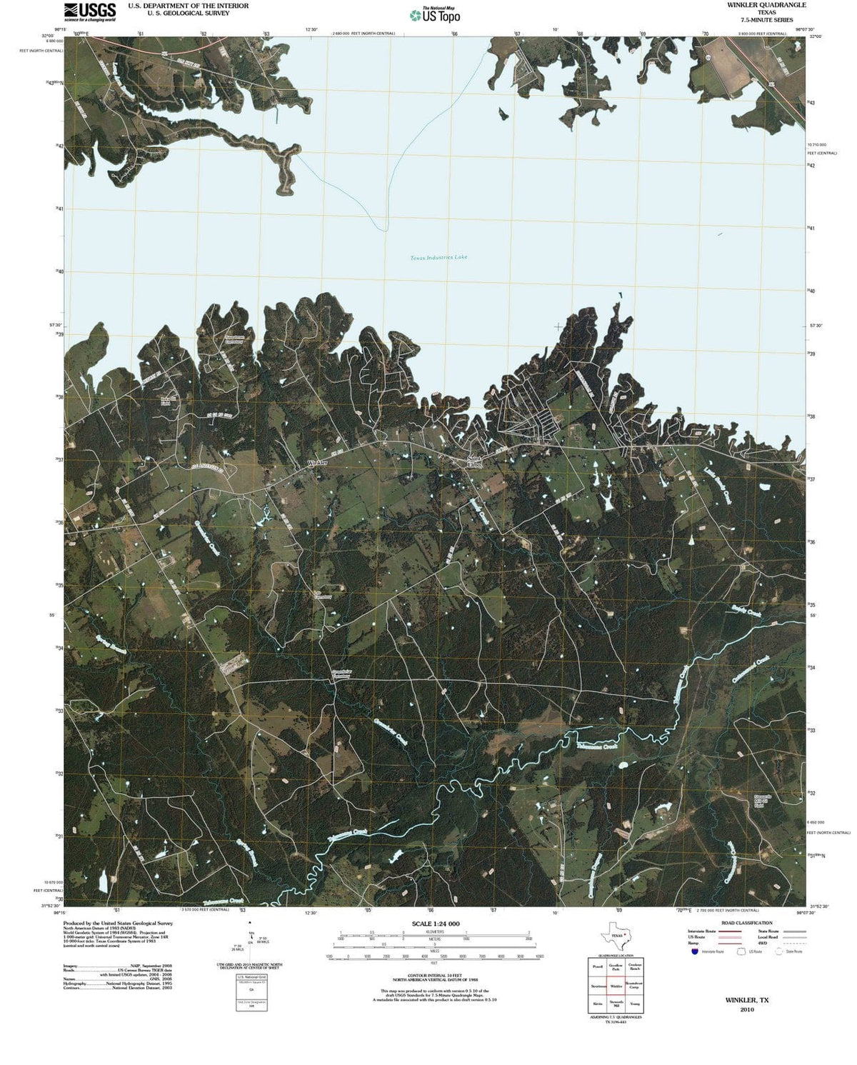 2010 Winkler, TX - Texas - USGS Topographic Map