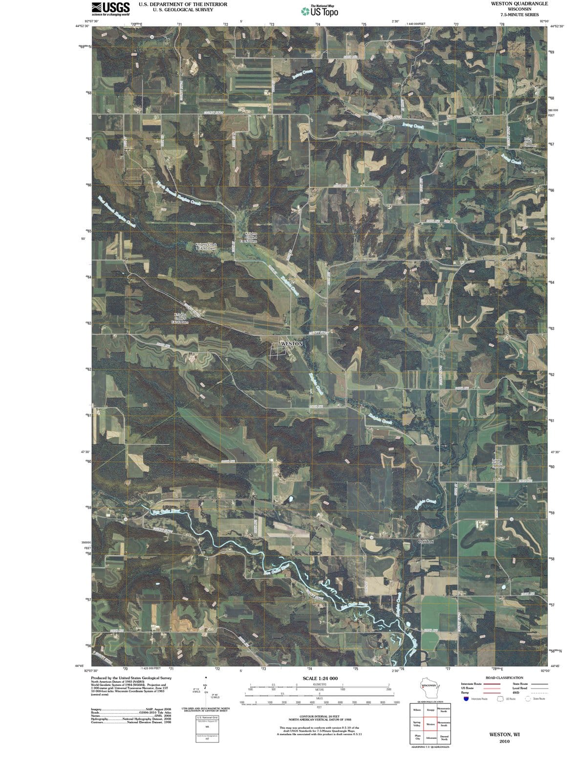 2010 Weston, WI - Wisconsin - USGS Topographic Map