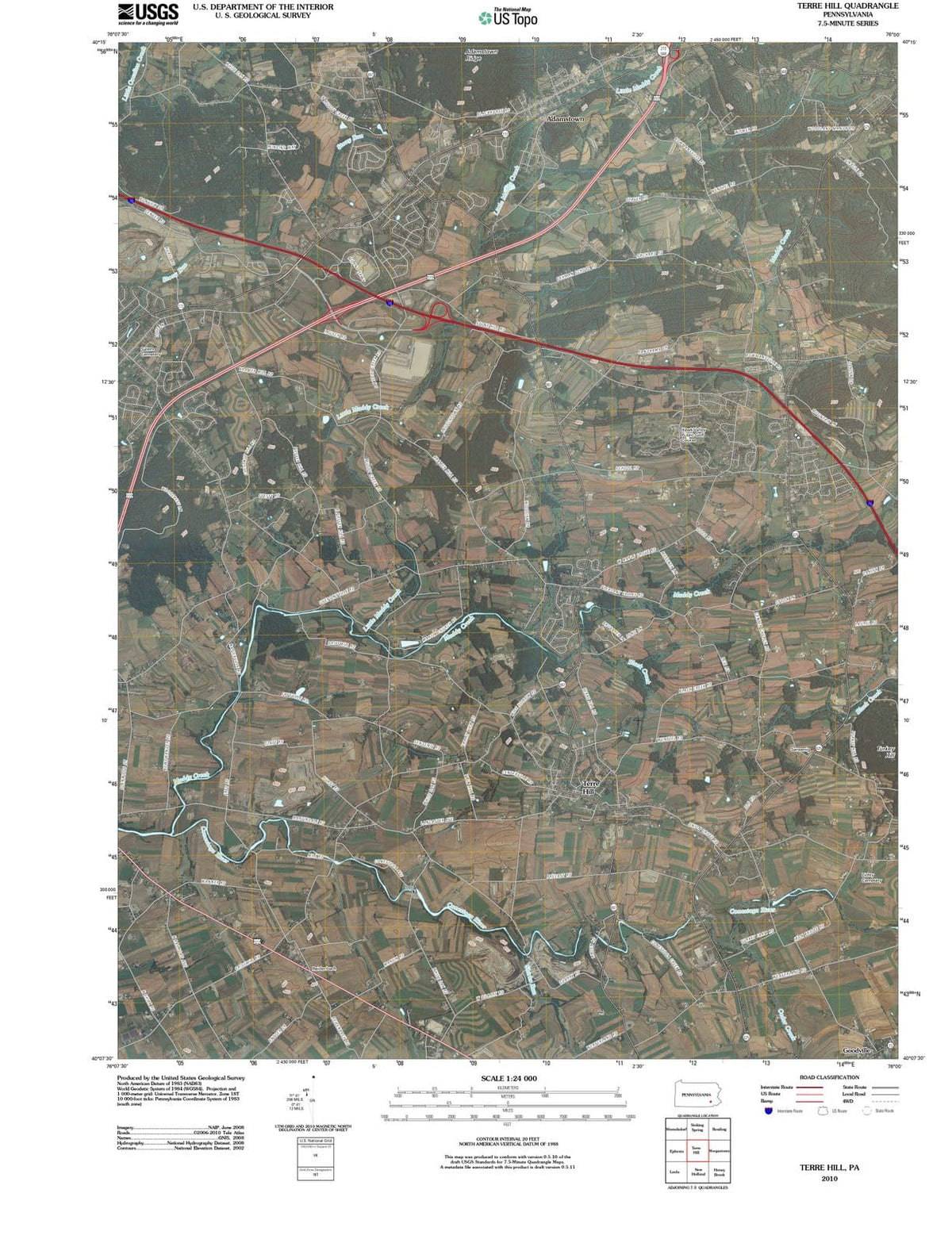 2010 Terre Hill, PA - Pennsylvania - USGS Topographic Map
