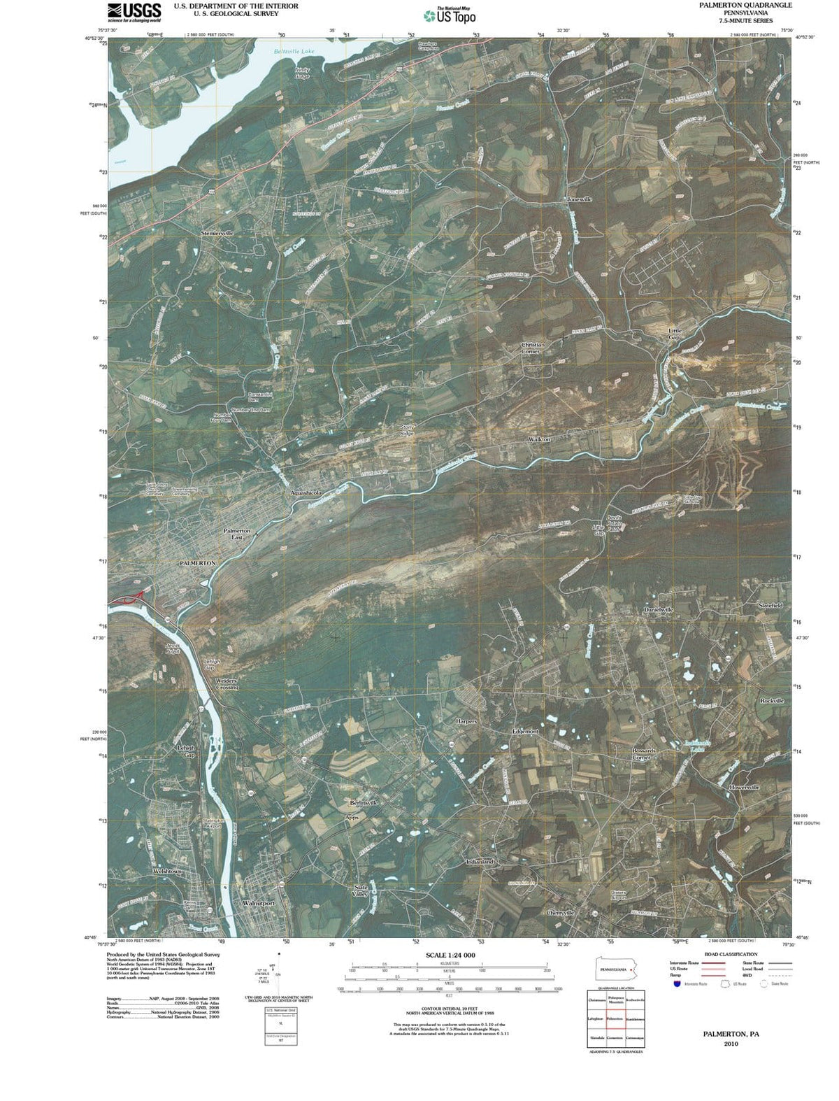 2010 Palmerton, PA - Pennsylvania - USGS Topographic Map