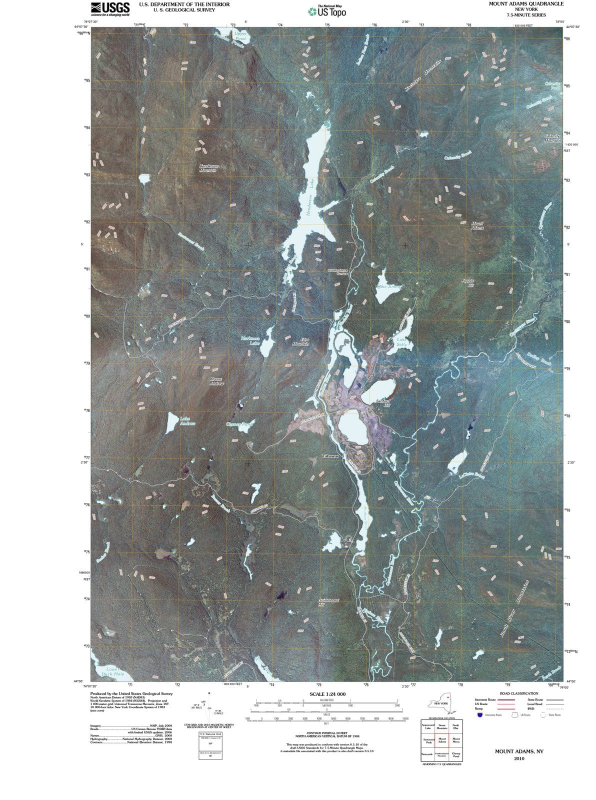 2010 Mount Adams, NY - New York - USGS Topographic Map