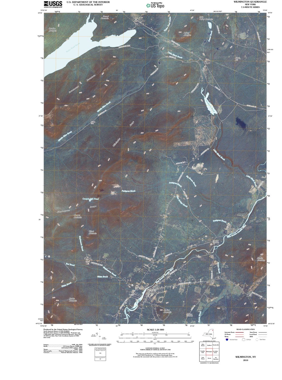 2010 Wilmington, NY - New York - USGS Topographic Map