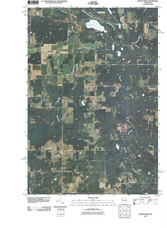 2010 Indian Creek, WI - Wisconsin - USGS Topographic Map